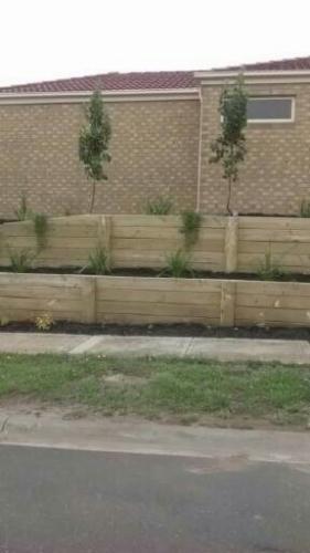 Terraced retaining walls