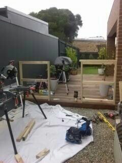 Side fence and gate off decking Hampton