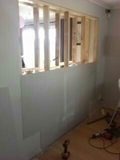 Close in arch way frame up and plaster Berwick