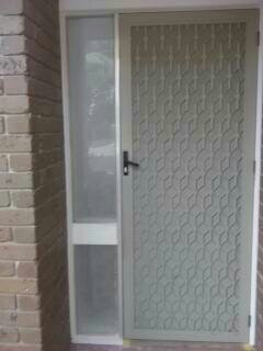 Repaired door entrance after break in 